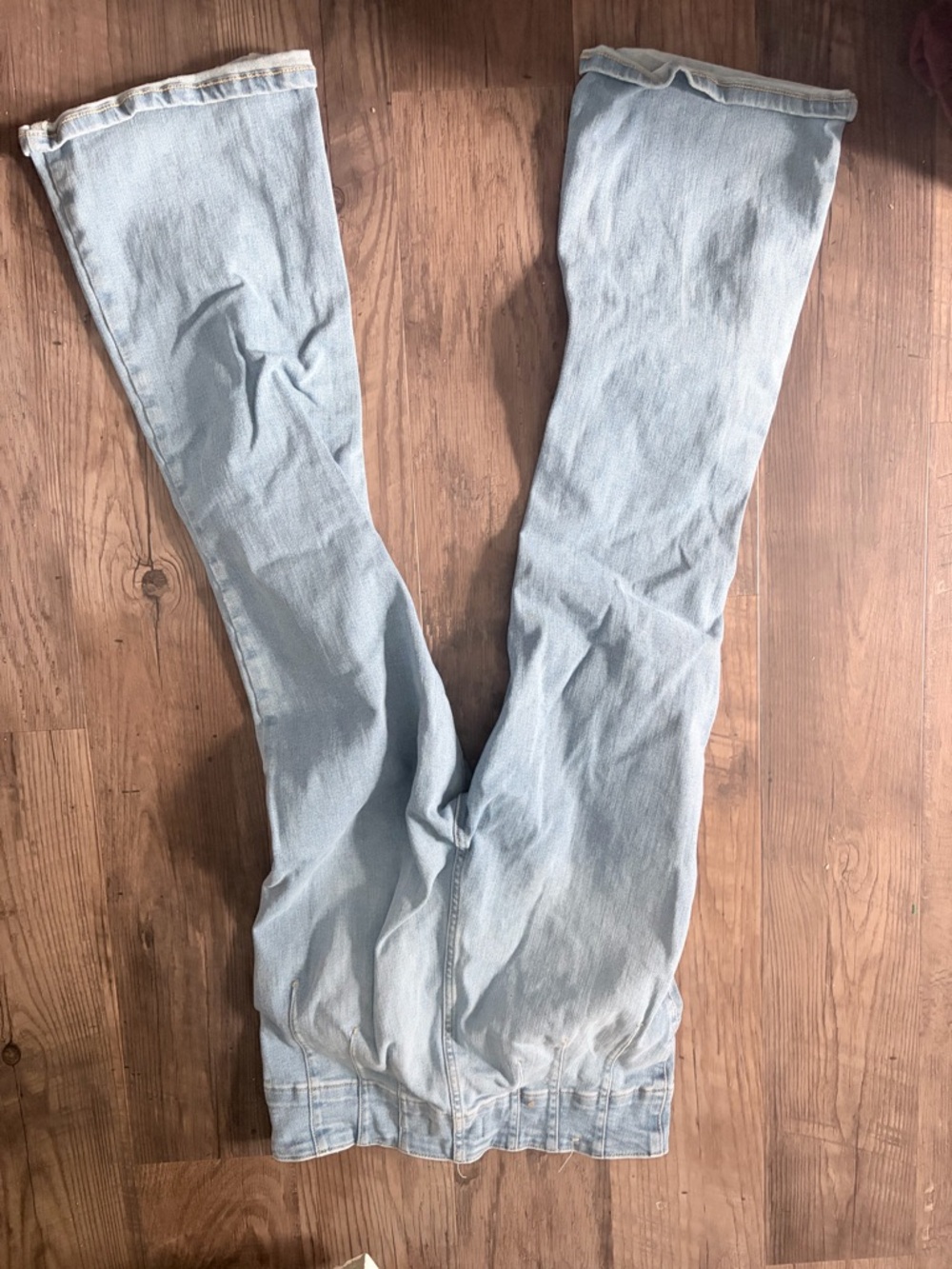 Free People Light Blue High-Waist Flare Jeans - Picture 3 of 3